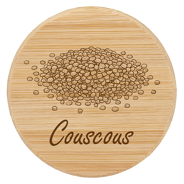 Houten deksel "Couscous" voor WECK RR100 Houten deksel "Couscous" voor WECK RR100