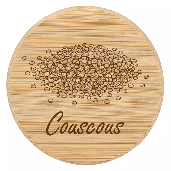 Houten deksel "Couscous" voor WECK RR100 Houten deksel "Couscous" voor WECK RR100
