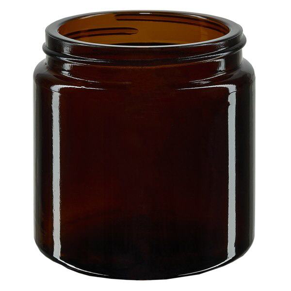 Glazen pot 120ml bruin glas 58mm/R3, zonder sluiting Glazen pot 120ml bruin glas 58mm/R3, zonder sluiting