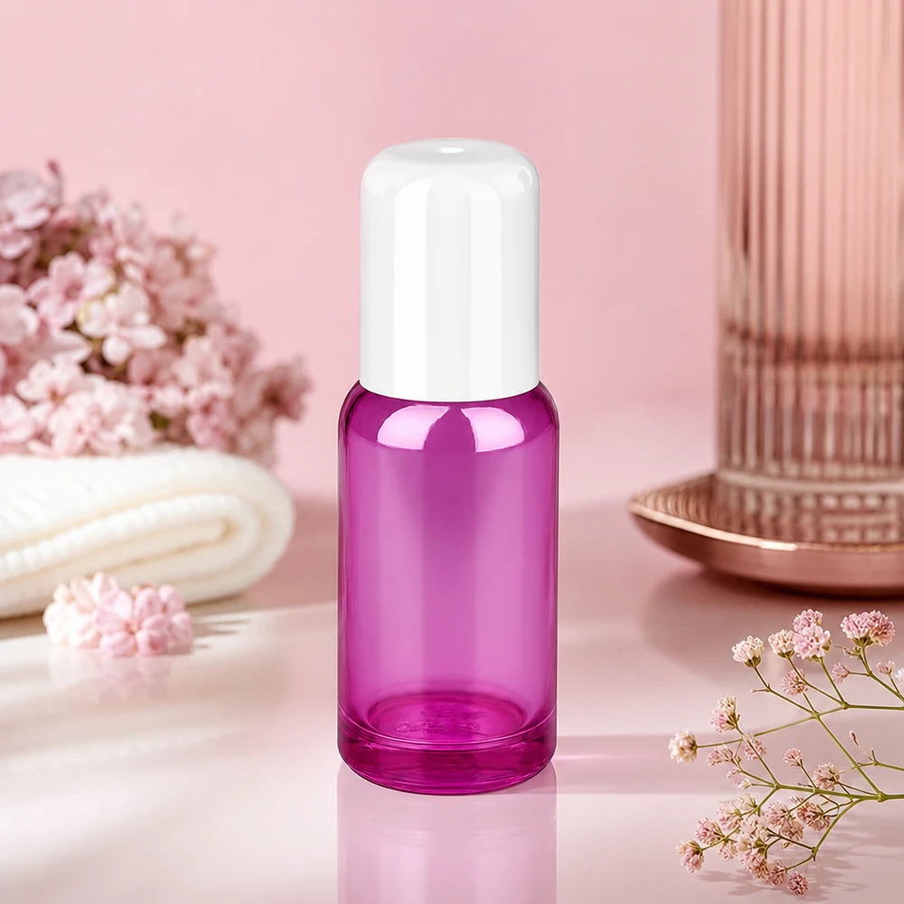 Navulbare 20ml roll-on flacon van premium glaskwaliteit met lekvrije dop