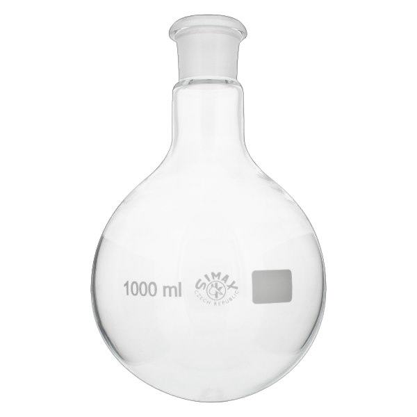 Platbodem kolf 1000ml wijde hals borosilicaat met slijpstuk 29/32 Platbodem kolf 1000ml wijde hals borosilicaat met slijpstuk 29/32