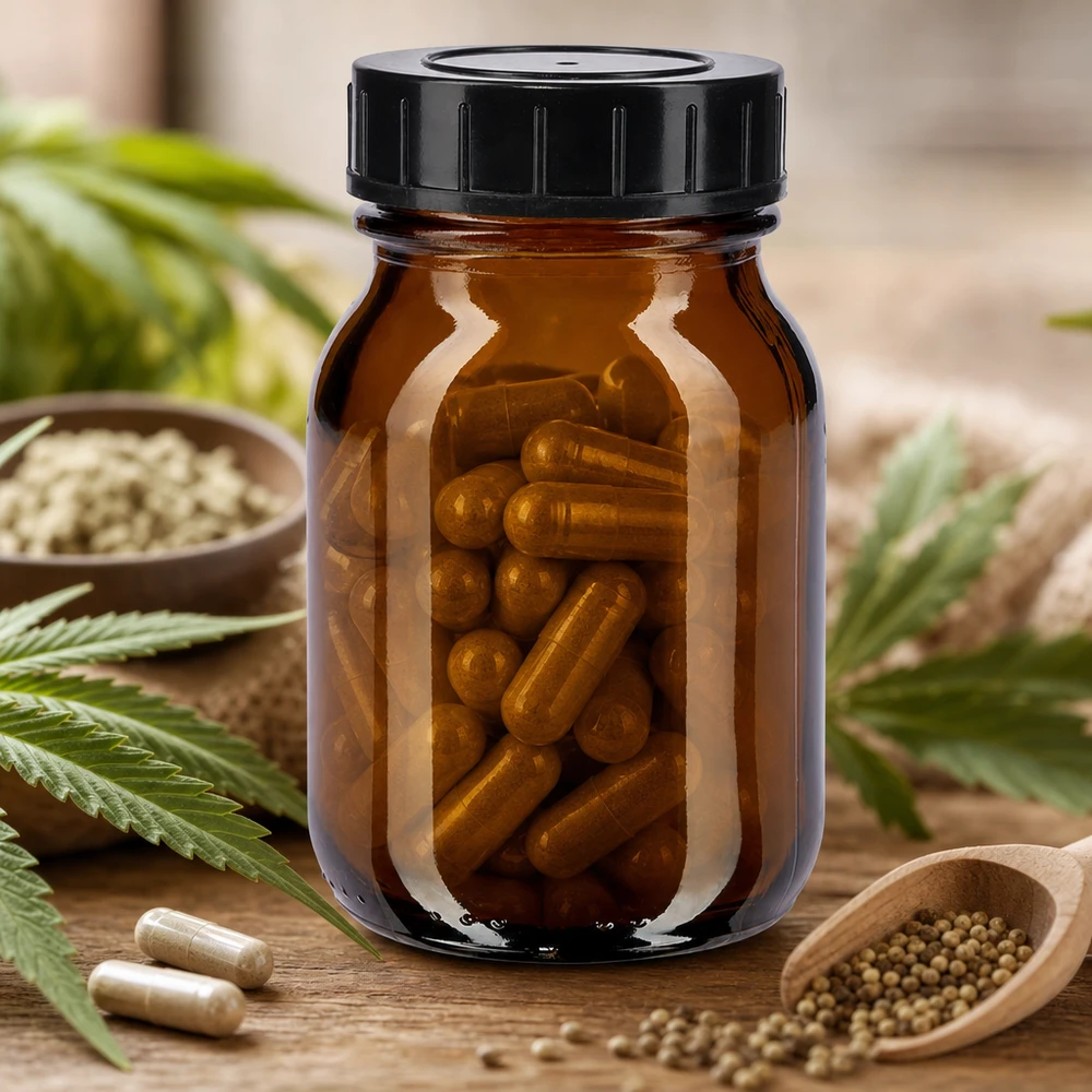 75ml amberkleurig glazen flesje met wijde hals en schroefdop Hoogwaardige amberkleurige glazen fles van 75 ml met schroefdop, perfect voor het bewaren van voedingssupplementen