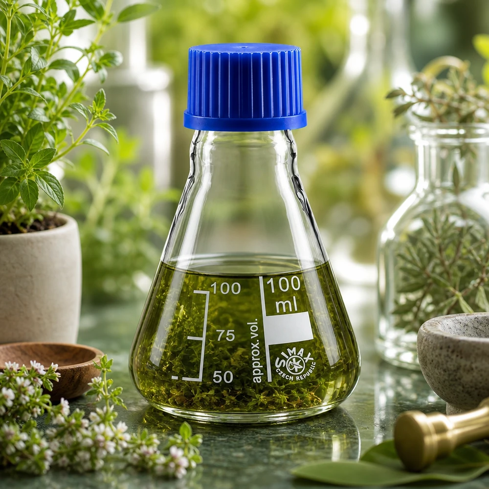 Erlenmeyer 100 ml met robuuste glaskwaliteit en praktische schroefdop voor continu gebruik