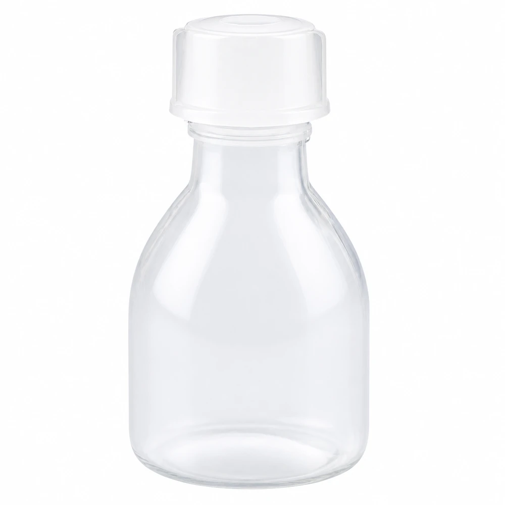 Nauwe hals laboratoriumfles 20ml met schroefsluiting Doorzichtige fles van borosilicaatglas van 20 ml met smalle hals en lekvrije dop
