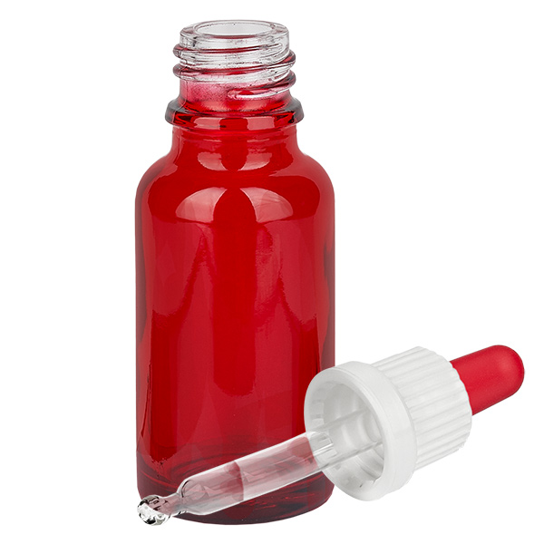 20ml pipetfles wit/rood OV RedLine UT18/20 20ml pipetfles wit/rood OV RedLine UT18/20