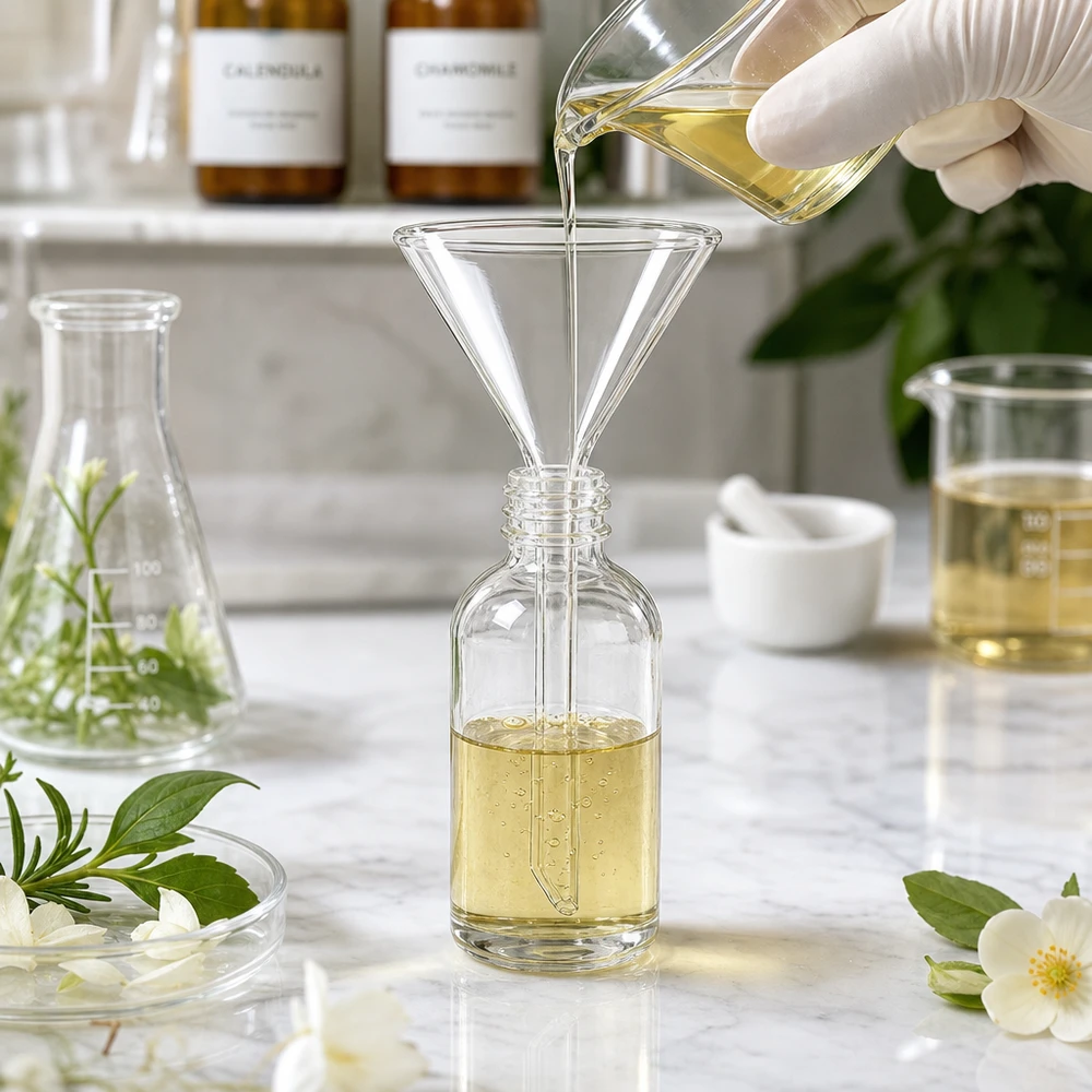 Professionele vultrechter van soda lime glas met optimale openingsbreedte van 55 mm voor nauwkeurig werken