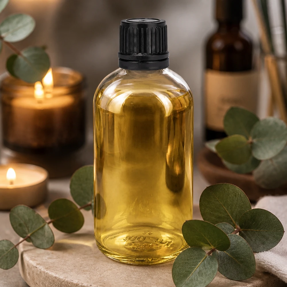 Lege glazen fles van 100 ml met druppeldop voor etherische oliën en natuurlijke cosmetica