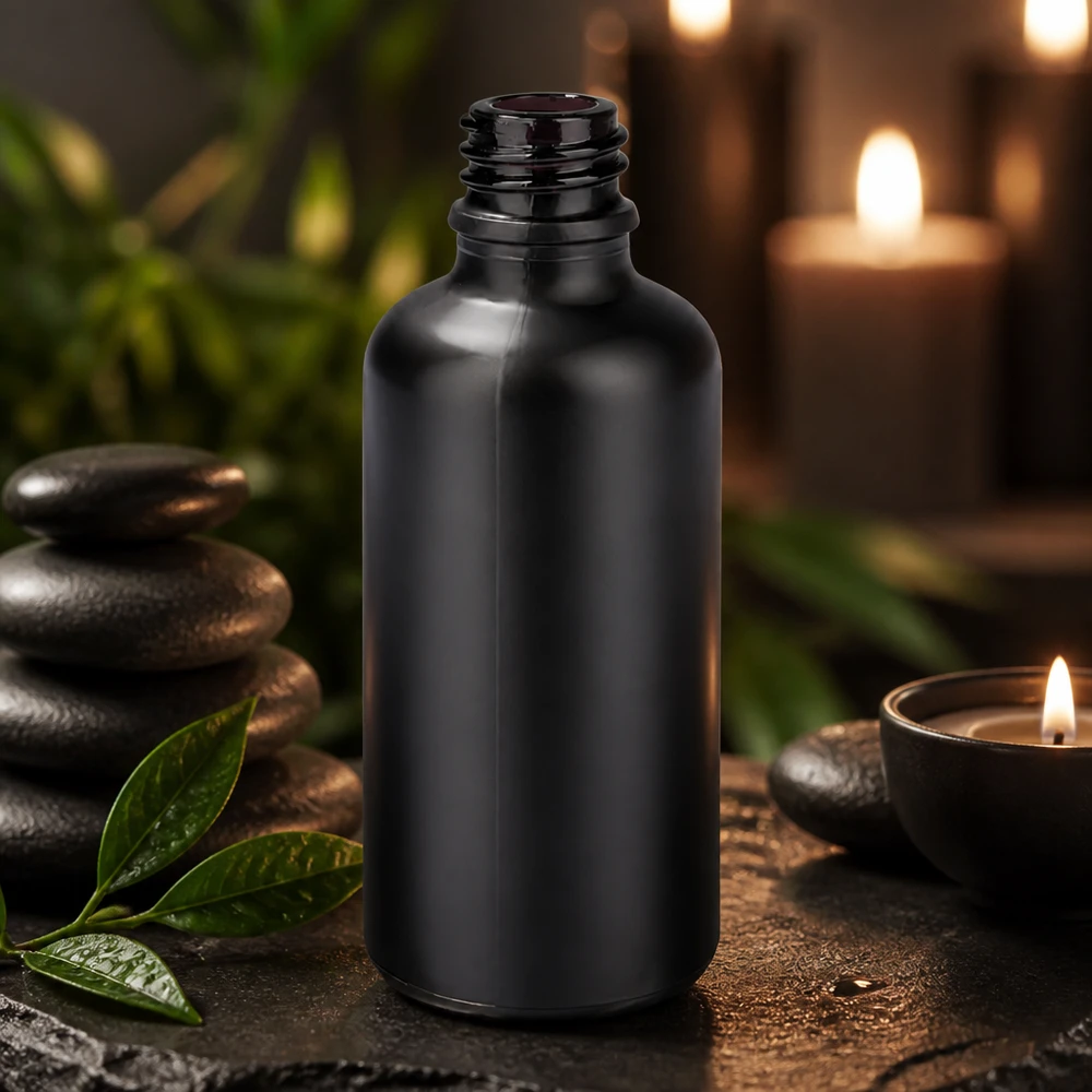 50ml apothekersfles BlackLine UT18/50 UNiTWIST met mat oppervlak voor een luxe uitstraling
