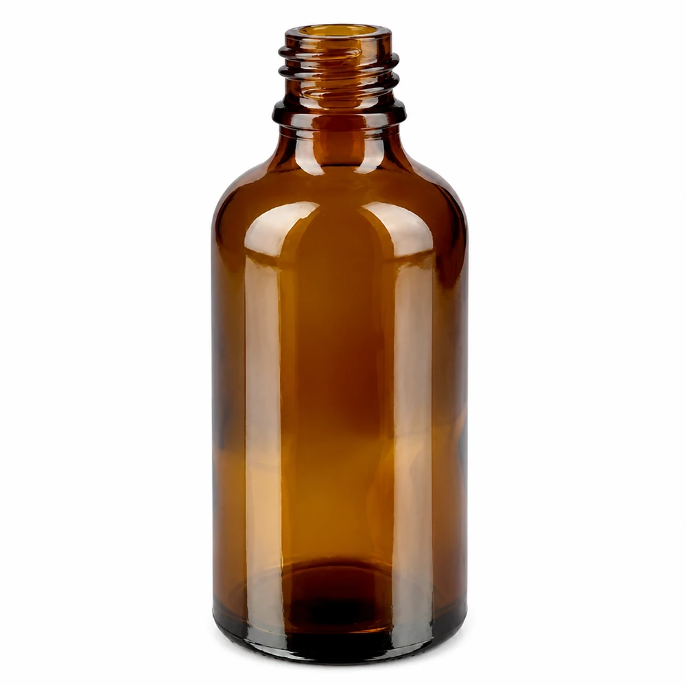 50 ml amberkleurige glazen fles met draadhals voor pipettips uit de BrownLine serie