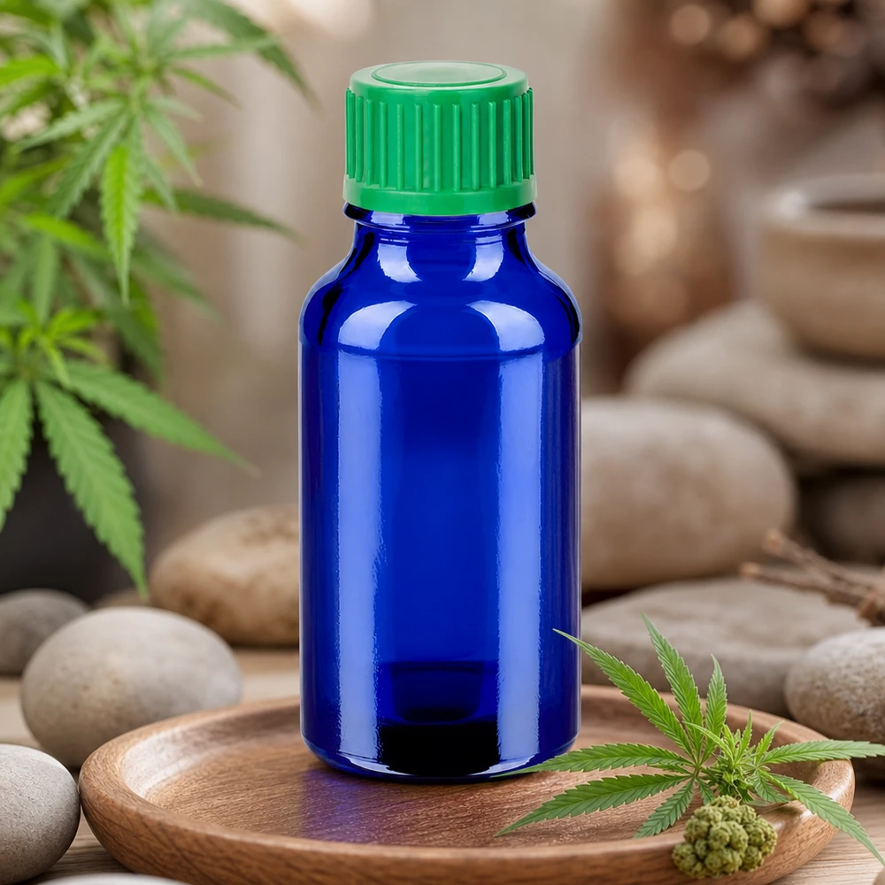 20ml Druppelflesje 0.8mm groen STD BlueLine UT18/20 Professionele 20ml glazen fles UT18/20 met strakke groene druppeldop voor medisch gebruik