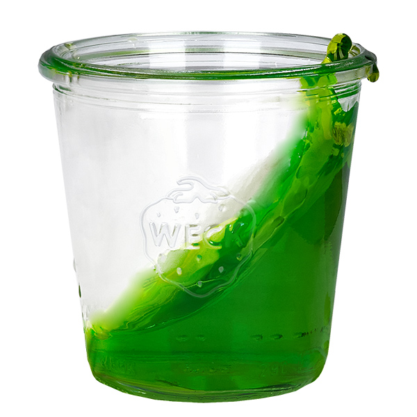Set van 48 Weck bekers 290ml hoog, 1/5L glazen