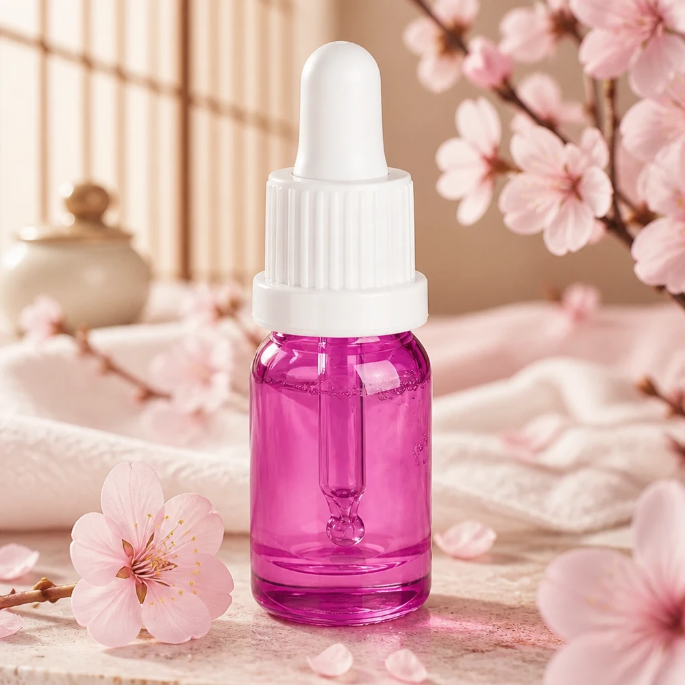 Premium pipetflesje van 5 ml in trendy violet voor aromamixen en gezichtsserums