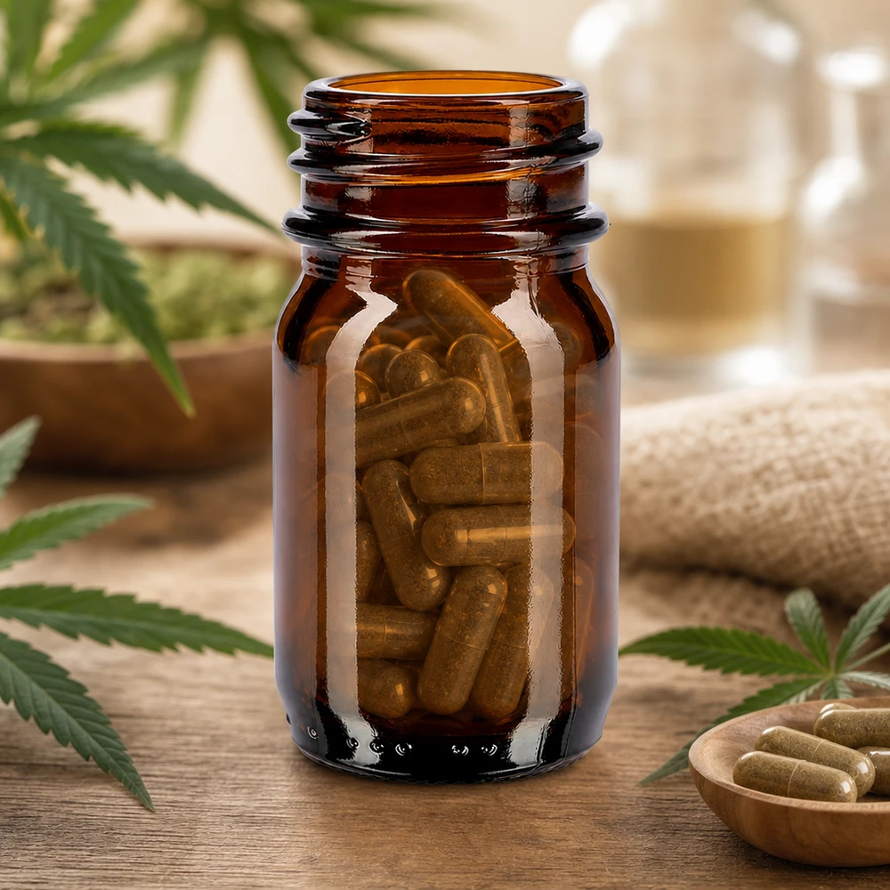 Compacte 30ml fles met wijde hals gemaakt van hoogwaardig amberkleurig glas voor dagelijks gebruik
