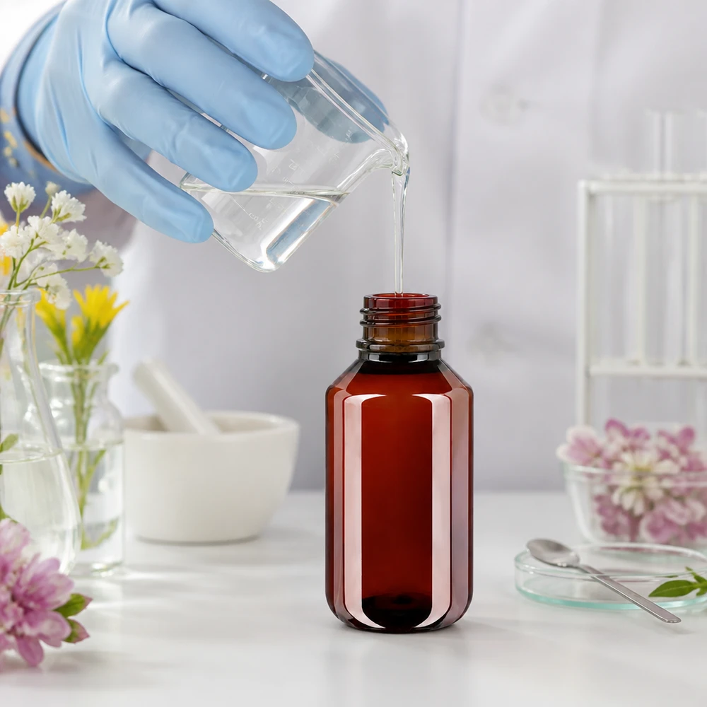 Braune Medizinflasche 100ml mit OV Schraubverschluss für Naturheilmittel