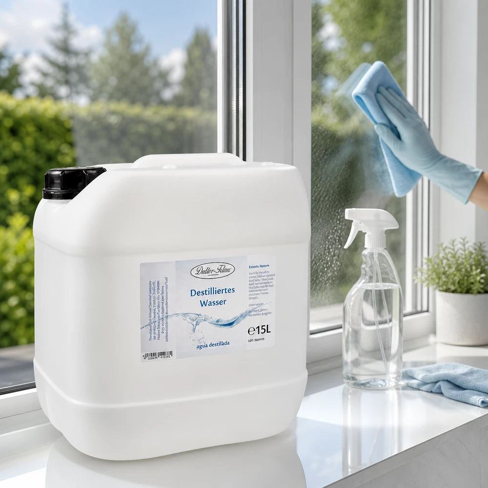 15 liter gedestilleerd water - Aqua dest in blanke premium jerrycan van Doktor Klaus