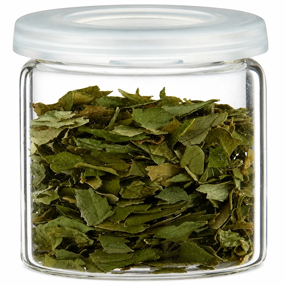 Kruidenpot-idee: 5ml tablettenglas helder glas incl. klikdeksel (rolrand glas) 5 ml glazen potje met gerolde rand, van helder glas, als kruidenpotje met een witte schroefdop en gevuld met kruiden