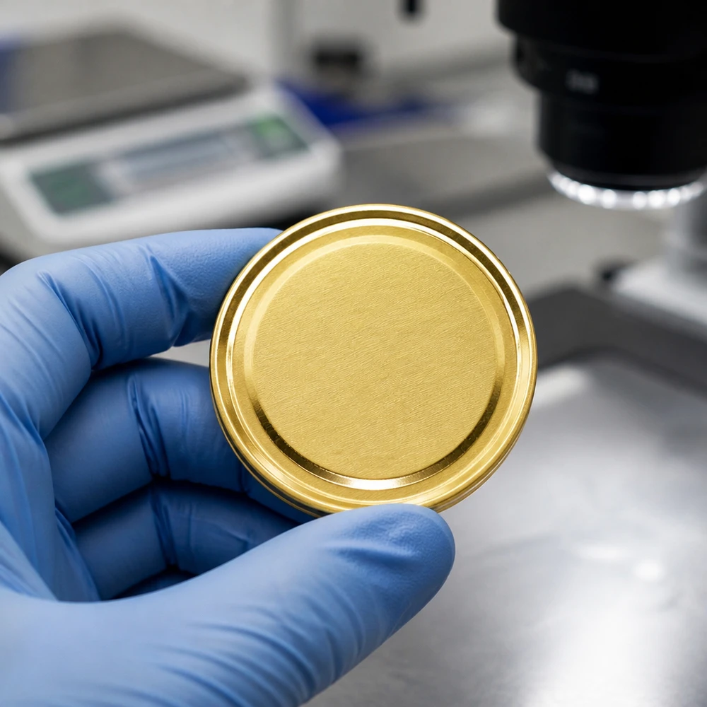 Gouden twist-off-deksel TO82 Materiaalcontrole Weegschaal Microscoop BioSeal unitemp