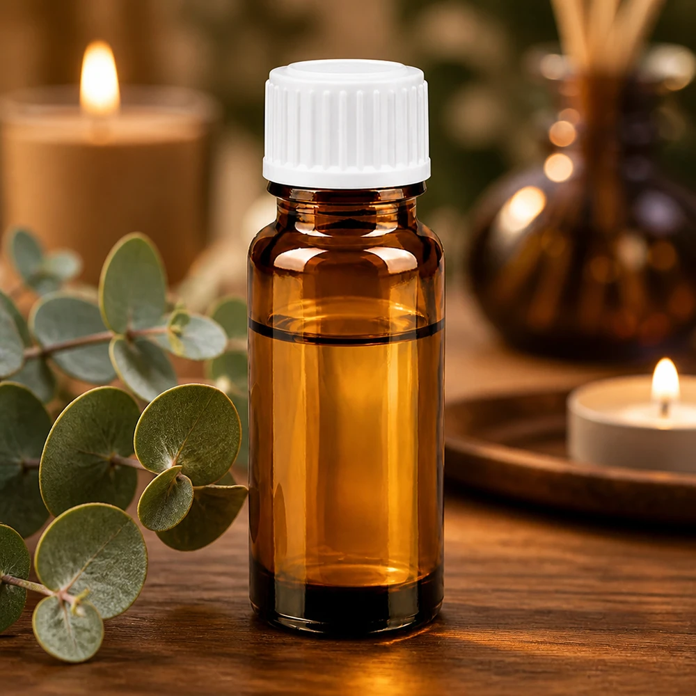 Bruine glazen fles 10ml met wit druppelsluiting 0.8mm St Amberkleurige glazen fles van 10 ml met een kindveilige witte dop voor aromatherapie