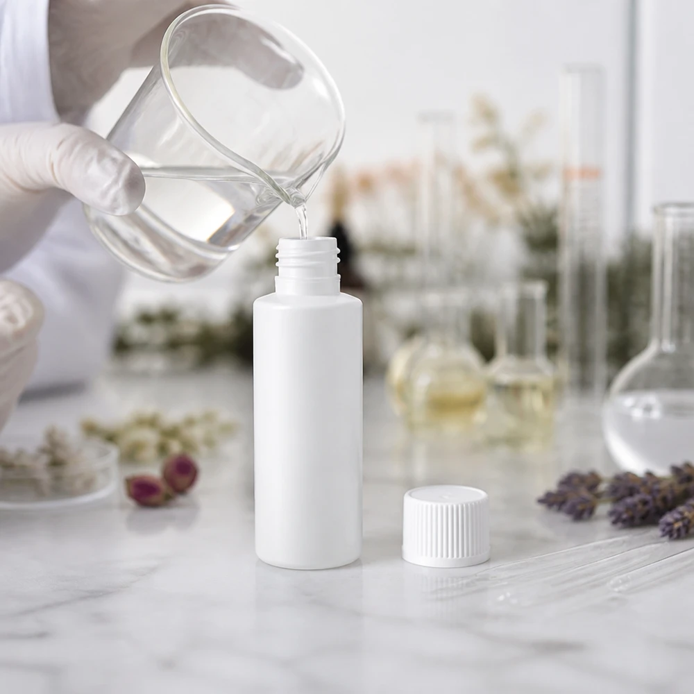 Lege HDPE-apotheekfles van 30 ml, wit, met afgeschroefde dop, klaar om te worden gevuld met product