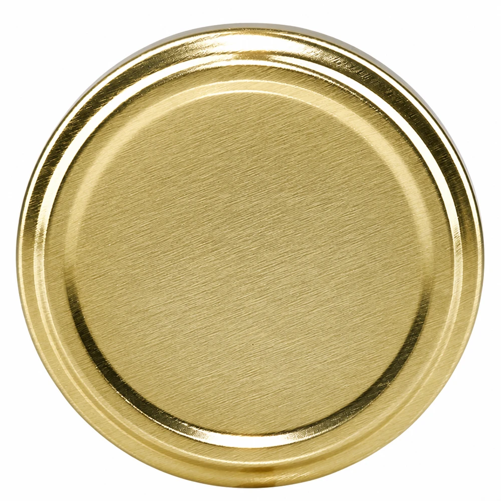 70mm BasicSeal deksel goud (TO70) UNiTWIST Gouden metalen deksel 70 mm BasicSeal met geborstelde afwerking TO70 UNiTWIST
