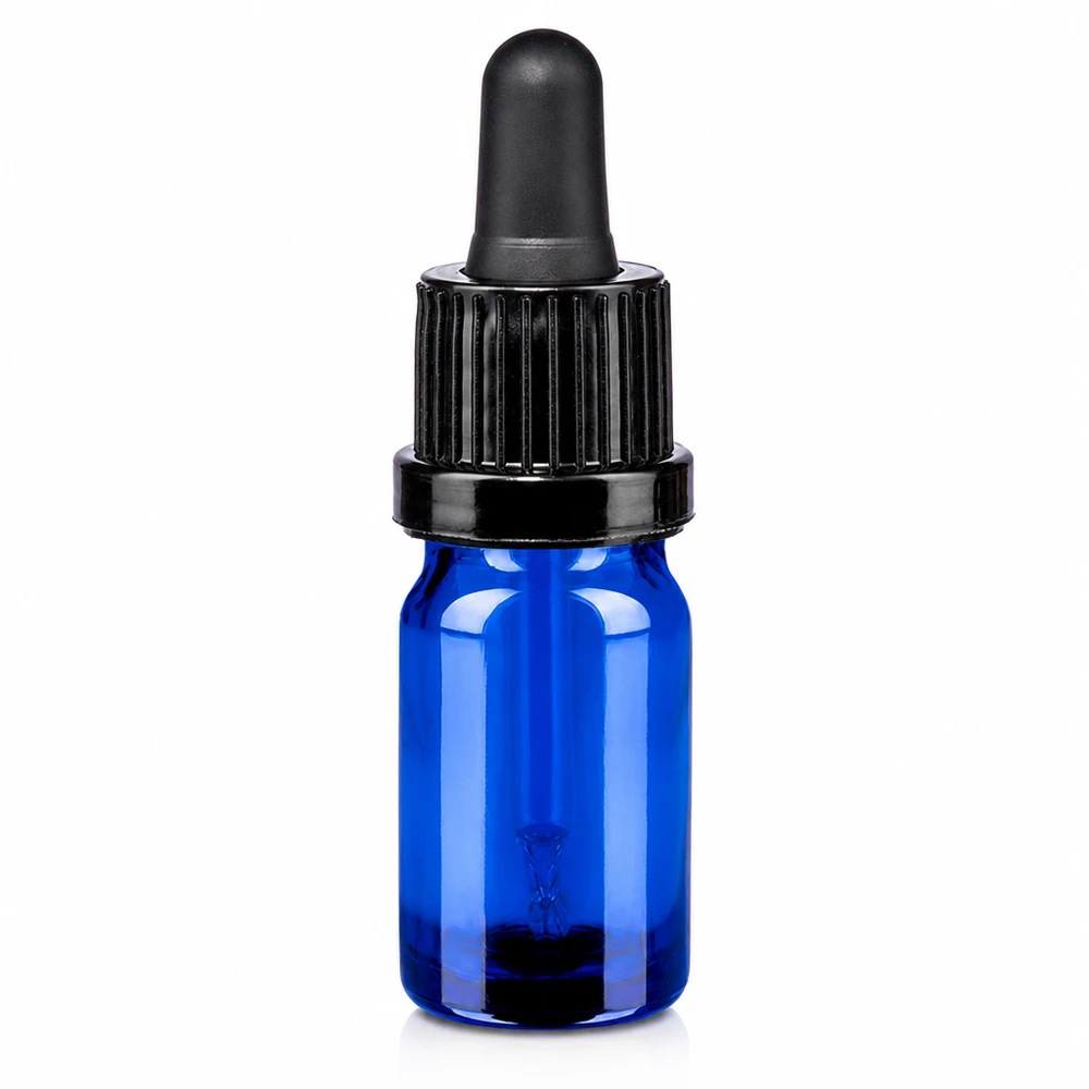 5ml pipetfles zwart OV BlueLine UT18/5 Compact 5ml druppelflesje blauw met zwarte pipet OV BlueLine UT18/5