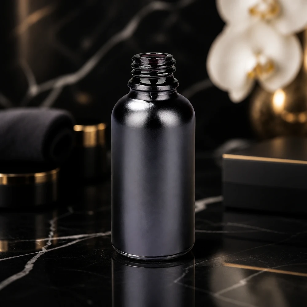 Compacte 30ml apothekersfles BlackLine ideaal voor essentiële oliën en cosmetische producten