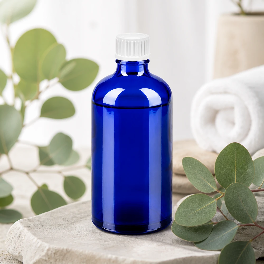 Compacte 100ml doseerfles blauw met 0,9mm druppelopening voor laboratorium en huishouden BlueLine