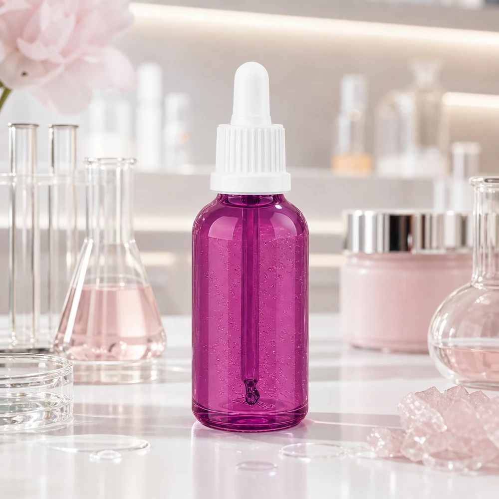 30ml pipetfles paars met kindveilige witte dop voor veilig opbergen