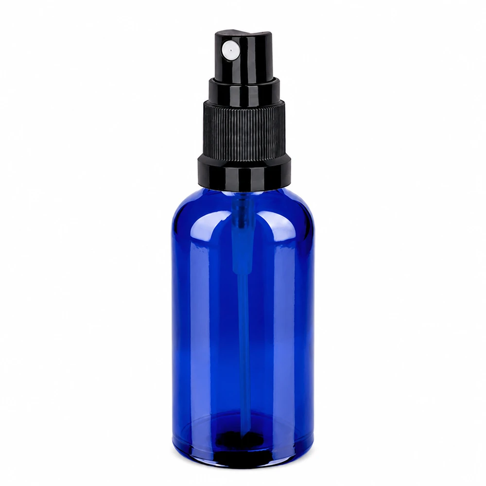 Premium verstuiverfles 50ml met zwart pompje voor gelijkmatige verdeling van producten