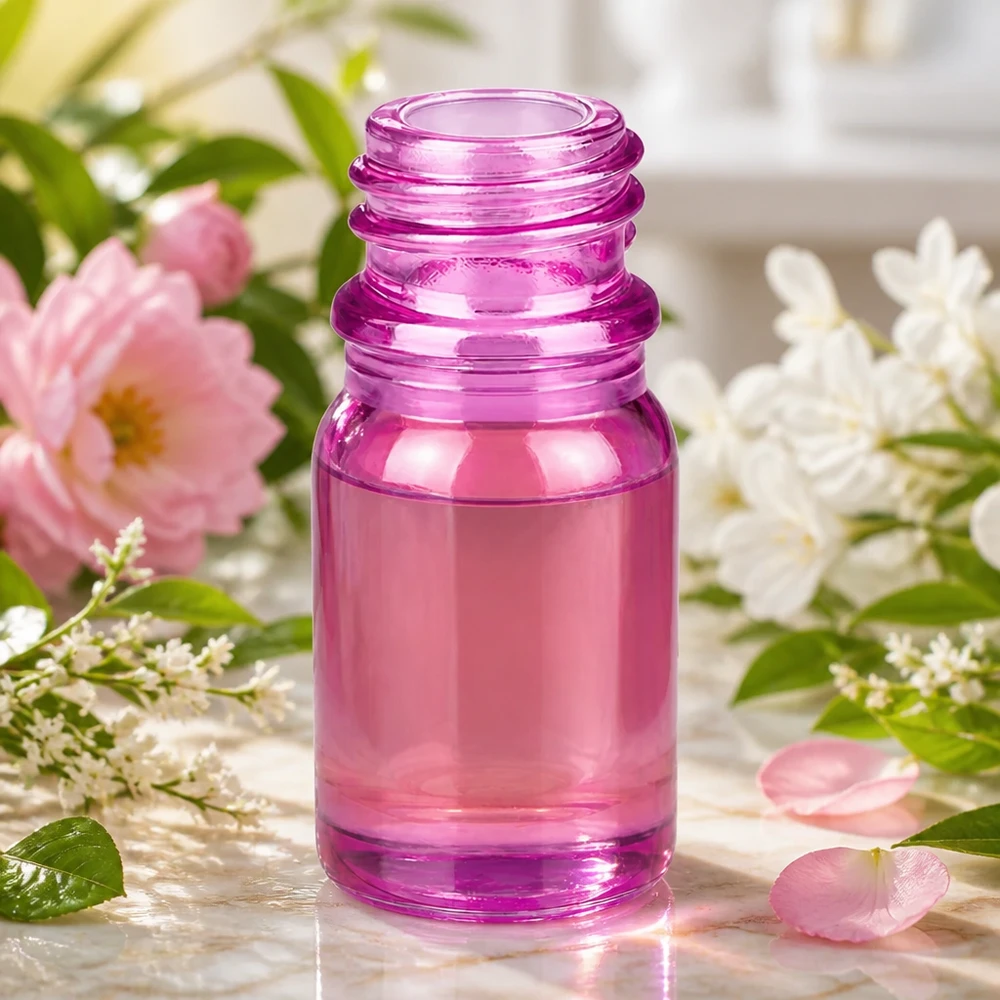 Elegant 5ml PurpleLine UT18/5 apothekersflesje in doorschijnende violette look voor natuurlijke cosmetica