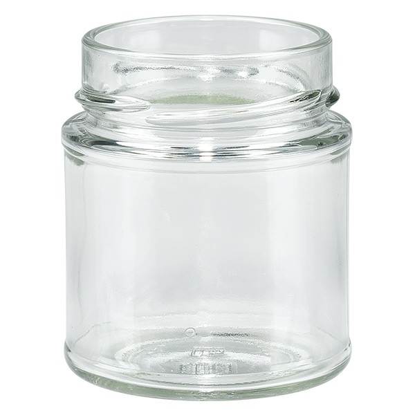 Glazen pot 154ml doorzichtig, zonder deksel, schroefdraad TO58deep Glazen pot 154ml doorzichtig, zonder deksel, schroefdraad TO58deep