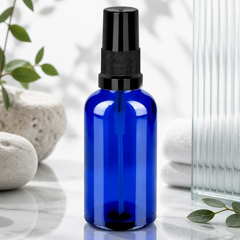 50ml STD BlueLine spuitfles met zwart spuitopzetstuk UT18 voor doe-het-zelf mengsels