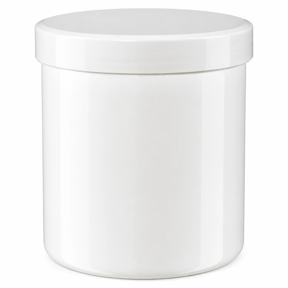 Zalfpot 10 g wit met schroefdeksel wit (PP) Compacte witte fles van 10 ml met schroefdop, ideaal voor apotheken en cosmetica