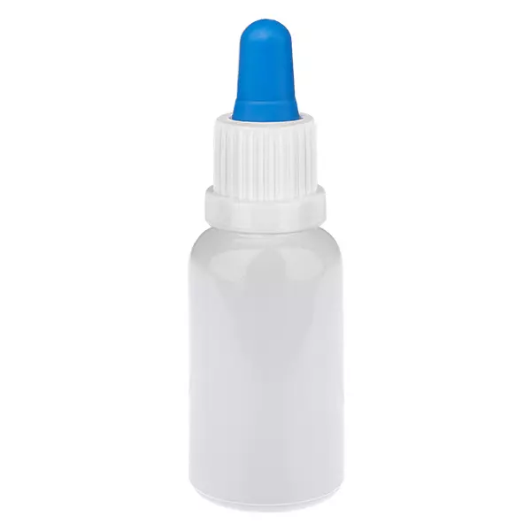 20 ml pipetflesje wit/blauw originele sluiting WhiteLine UT18/20 20 ml pipetflesje wit/blauw originele sluiting WhiteLine UT18/20