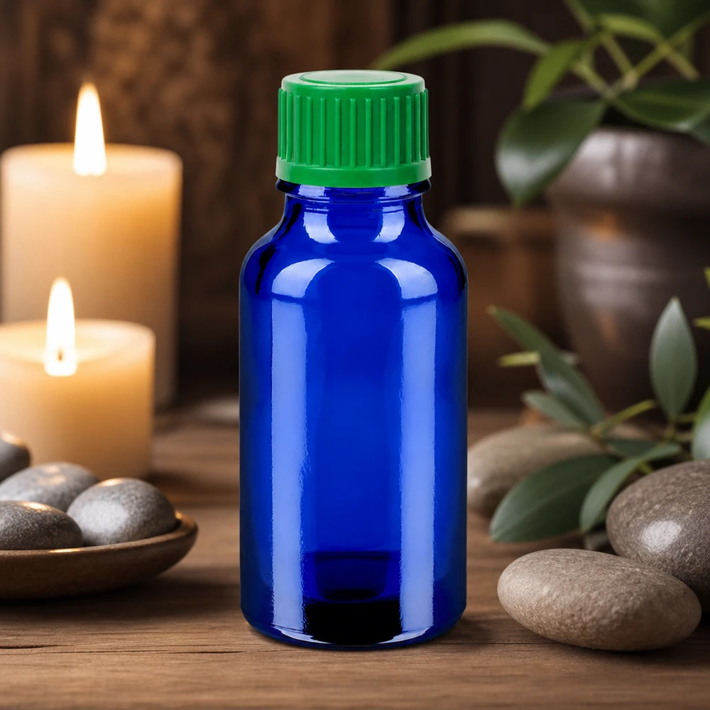 20ml Druppelflesje 0.8mm groen STD BlueLine UT18/20 Compacte 20ml glazen STD BlueLine fles met professioneel druppelsysteem voor apotheken en laboratoria