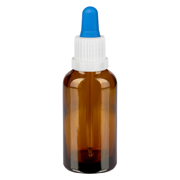 30ml pipetfles wit/blauw OV BrownLine UT18/30
