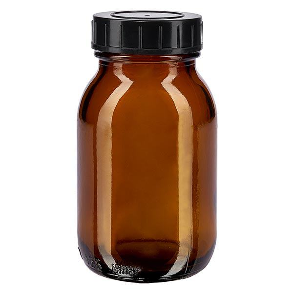 49 / 5.000125ml brede hals fles bruin glas met schroefdop 49 / 5.000125ml brede hals fles bruin glas met schroefdop