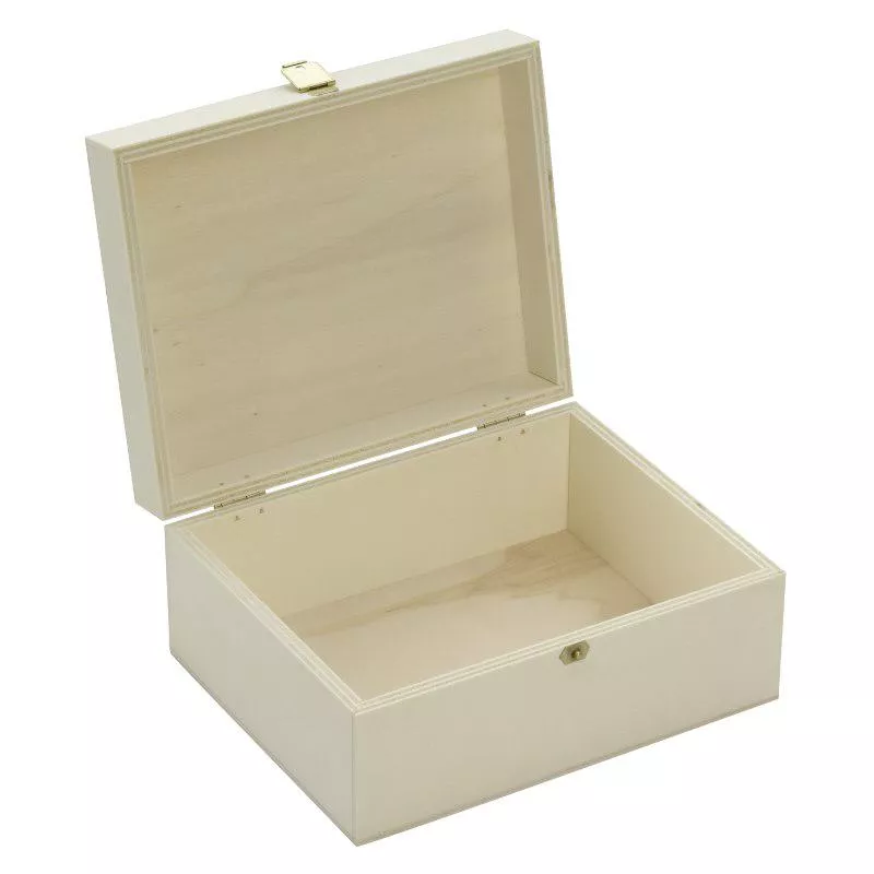 Houten box met klapdeksel 17x14x8cm (populieren triplex)