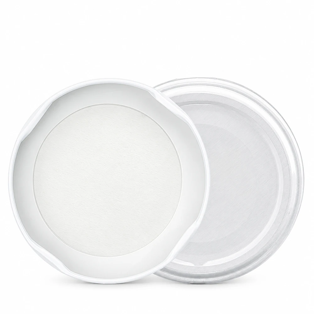 UNiTWIST TO58 wit, BioSeal, BPA-NI, unitemp Witte UNiTWIST-schroefdop TO58 met transparante rand BioSeal unitemp BPA-NI
