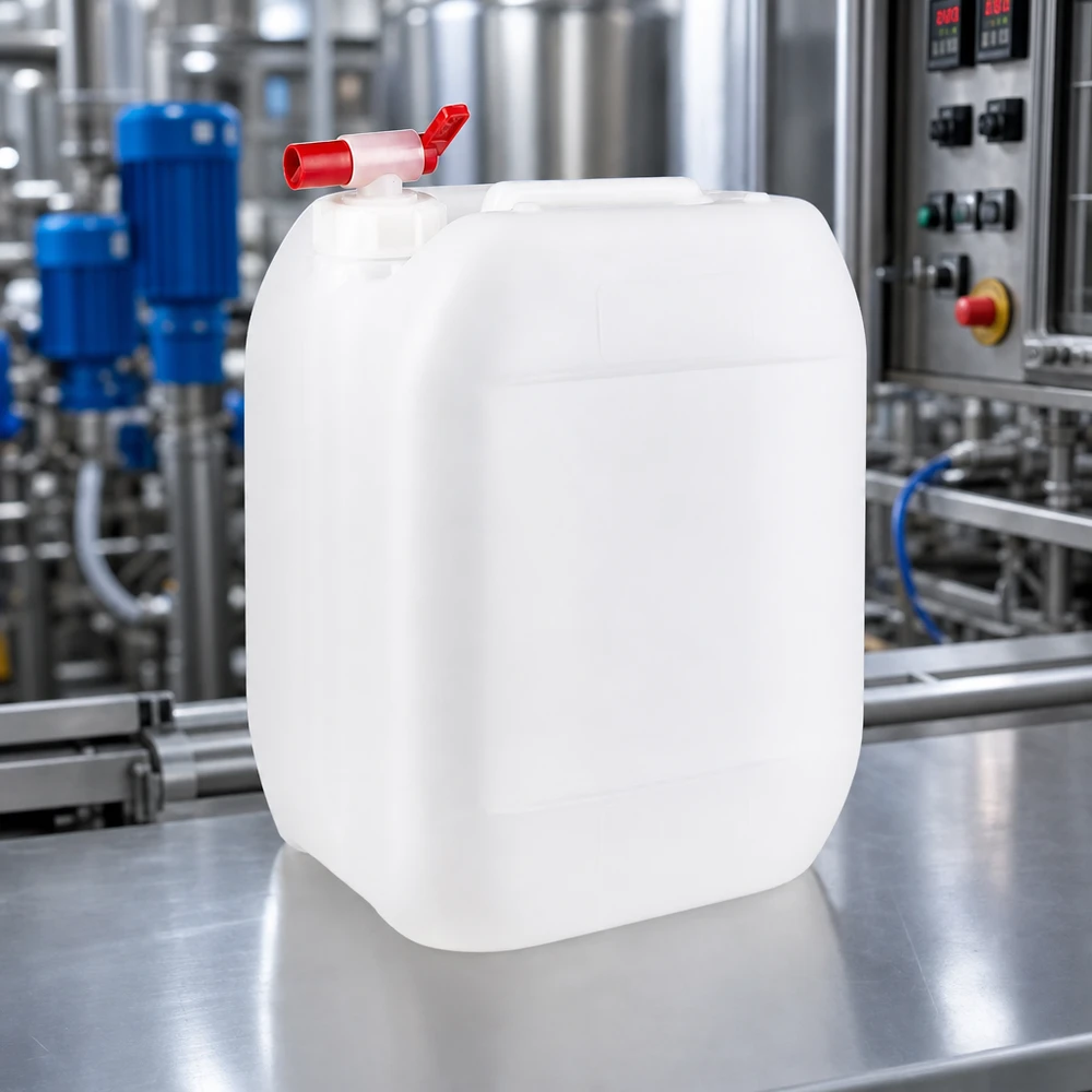 10l jerrycan met aftapkraan, UN-toelating Stevige jerrycan van 10 liter met rode doseerkraan voor chemicaliën, levensmiddelen en schoonmaakmiddelen