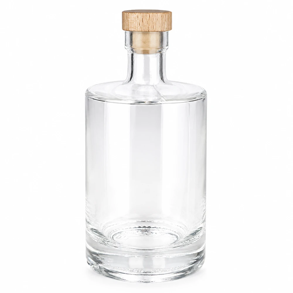 500ml glazen fles Marie met houten handvat kurk UNiTWIST - lege transparante fles met houten kurk