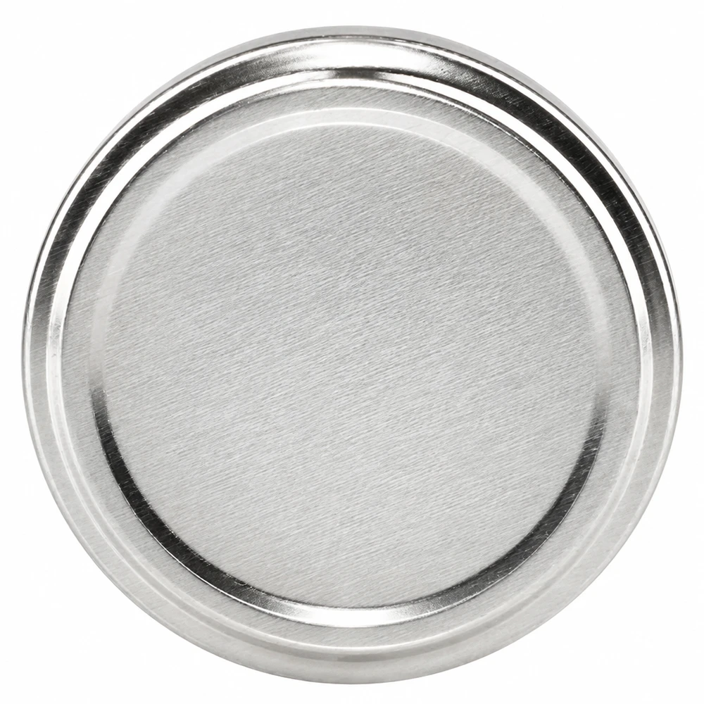 82 mm BasicSeal-deksel, zilver (TO82) UNiTWIST BasicSeal schroefdeksel TO82, zilver, diameter 82 mm, van staal, voor voorraadpotten