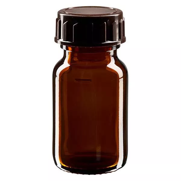 30ml Euro-medicijnfles bruin met bruine schroefsluiting