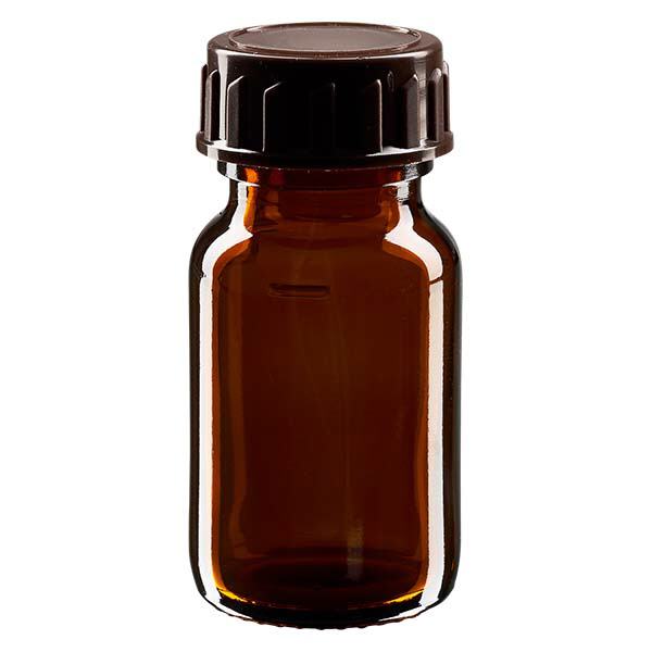 30ml Euro-medicijnfles bruin met bruine schroefsluiting 30ml Euro-medicijnfles bruin met bruine schroefsluiting