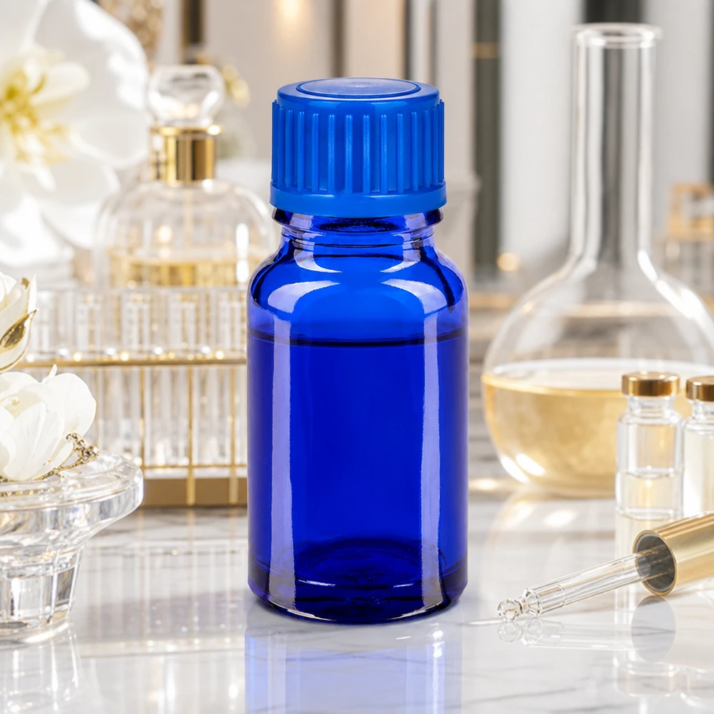 10ml fles 11mm SV blauw STD BlueLine UT18/10 Professionele 10ml blauwe STD BlueLine fles met lekvrije sluiting