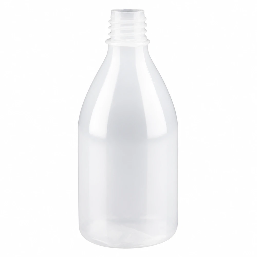 Nauwe hals laboratoriumfles 100ml zonder sluiting Laboratoriumgeschikt klein flesje van 100 ml met smalle hals, gemaakt van LDPE, natuurwit, zonder schroefdop