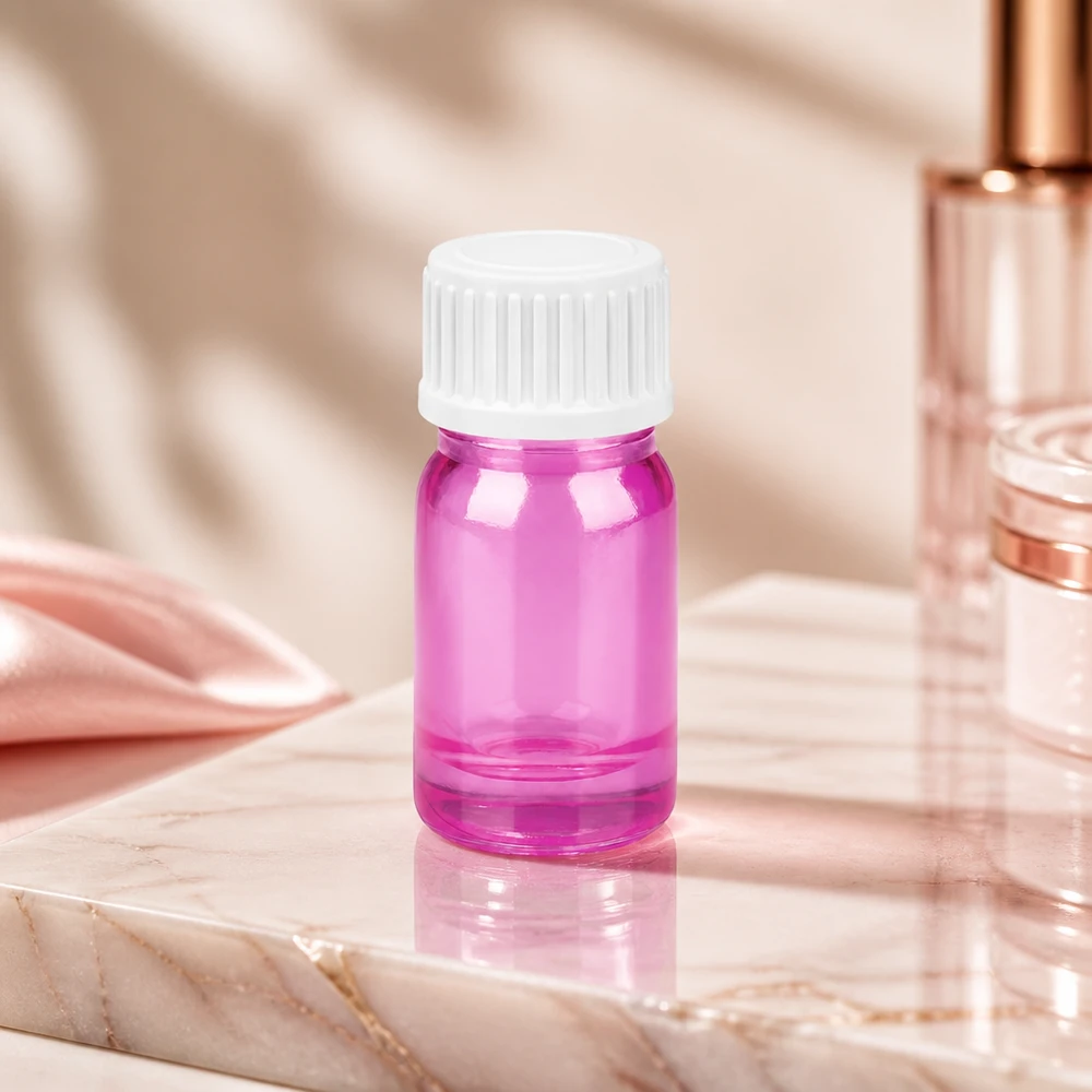 5ml druppelflesje violet transparant 0,9mm opening ideaal voor essentiële oliën en tincturen