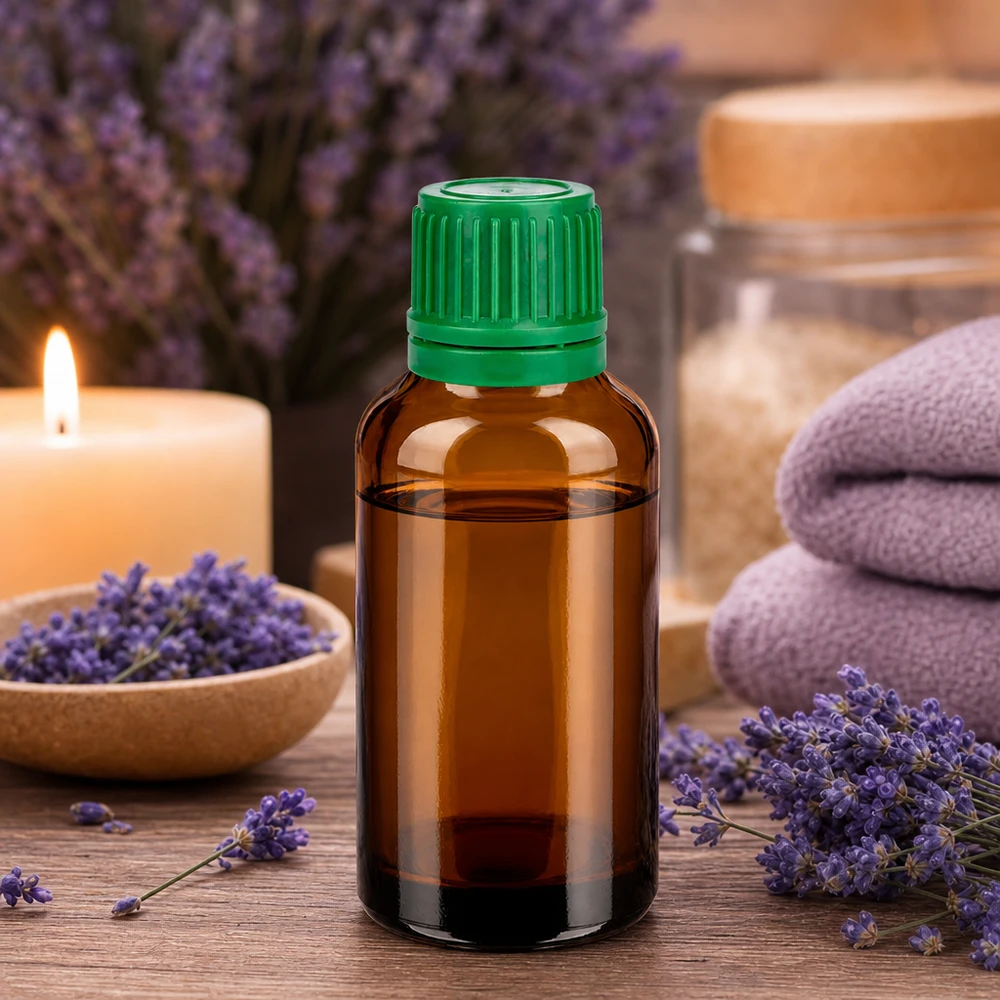 Glazen laboratoriumfles 30ml SV groen voor farmaceutische en cosmetische toepassingen
