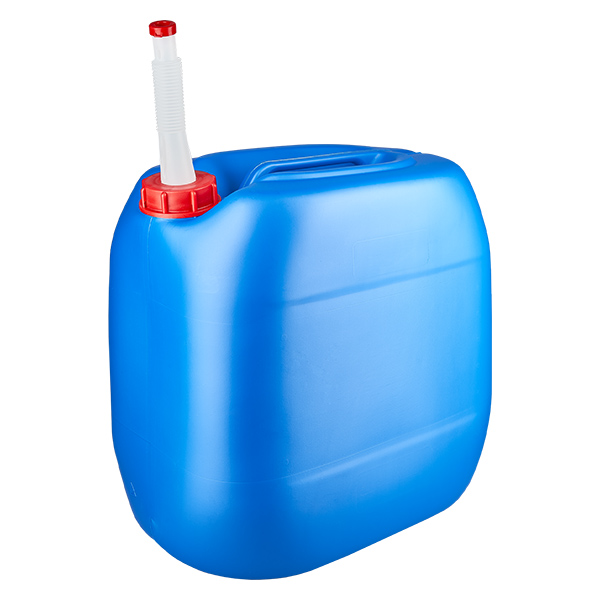 Canister 30 liter blauw met flexibele uitloop