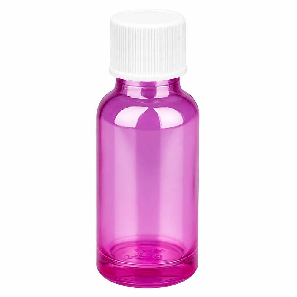 20ml SV flesje met standaard witte dop, ideaal voor serums en tincturen